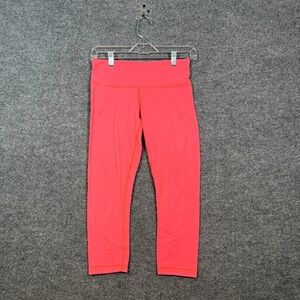 Lululemon Leggings‎ Womens 6 Pink Capri Mid Rise Casual Athleisure Stretch